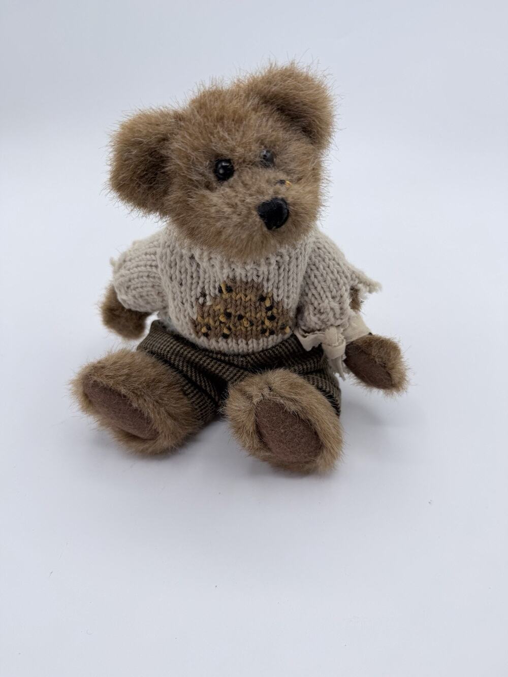Boyds Collection Teddy Bear Plush Animal BearWear White Sweater & Brown Pants